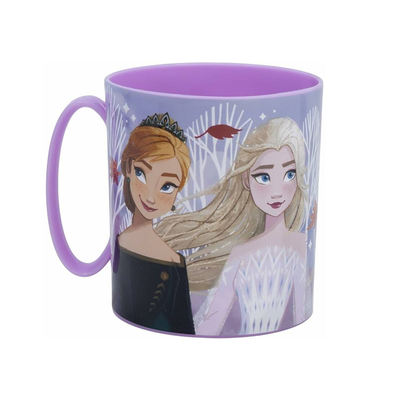Taza plástico microondas 390ml Ana & Elsa Frozen Disney