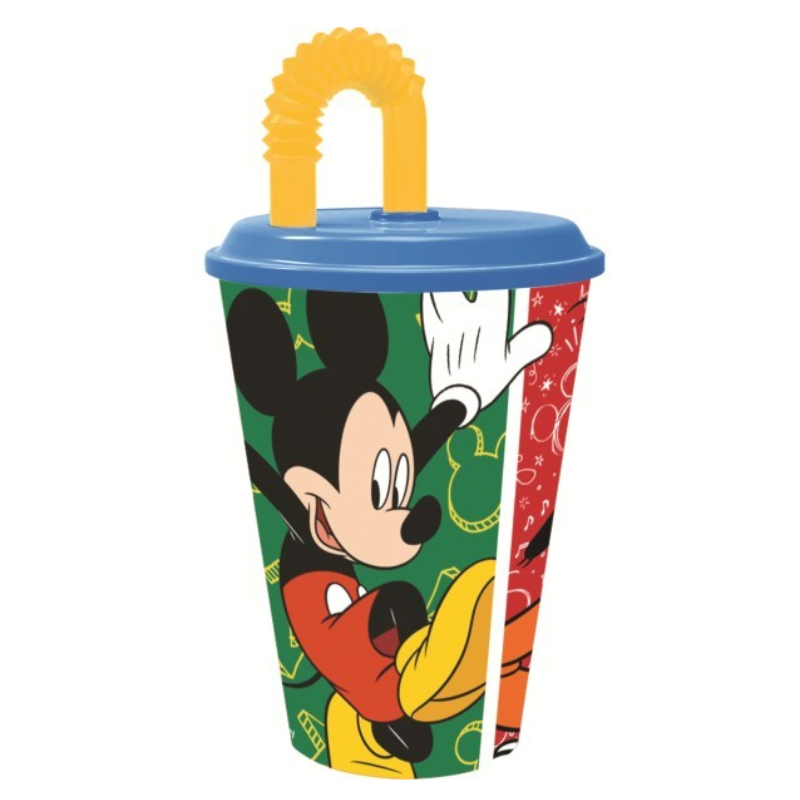 Vaso con caña 430ml Mickey Has Fun