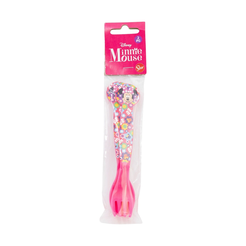 Set de cubiertos plástico Minnie Flower Disney