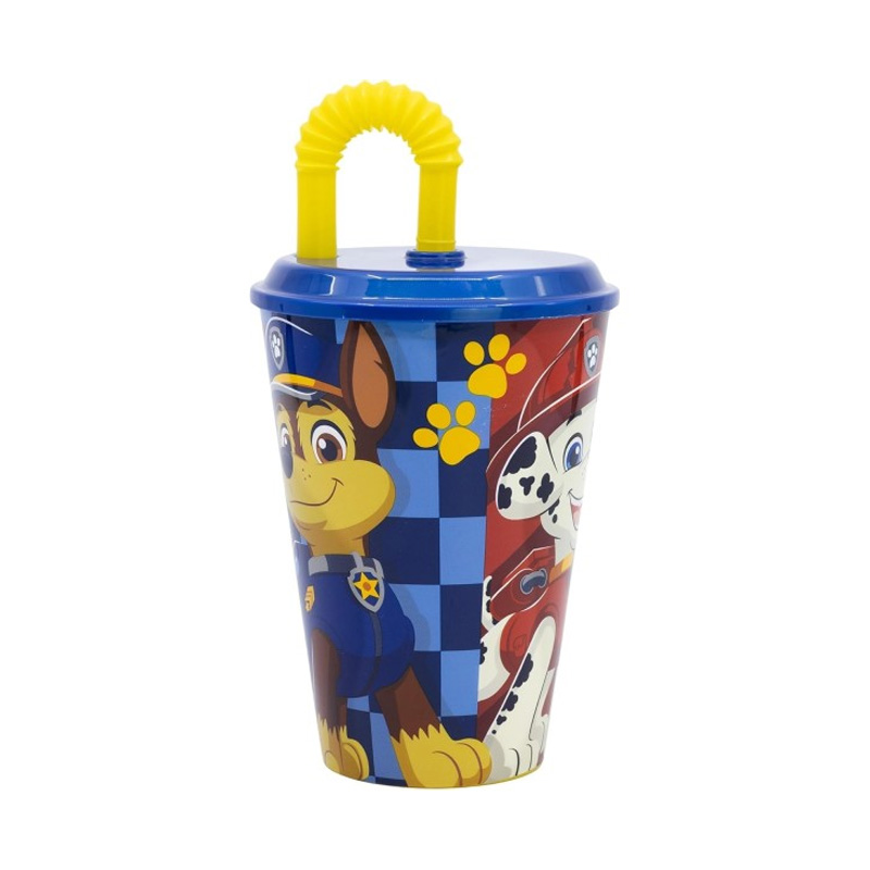 Vaso con caña 430ml Paw Patrol Boy