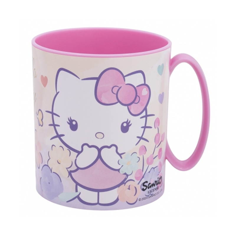 Taza plástico microondas 390ml Hello Kitty