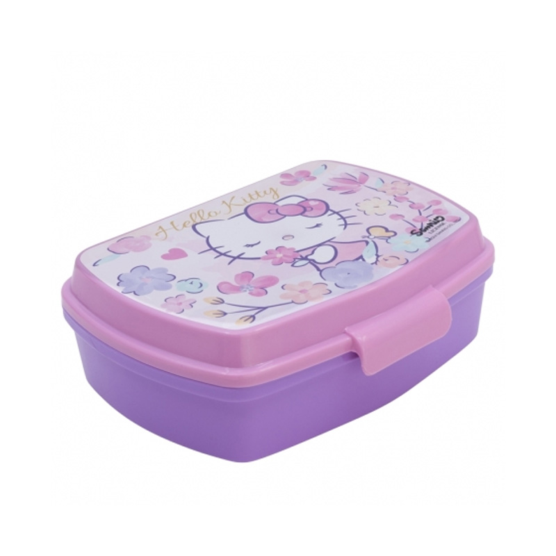 Sandwichera rectangular Hello Kitty - rosa