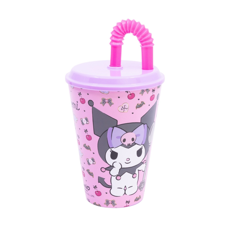Vaso con caña 430ml Hello Kitty Kuromi