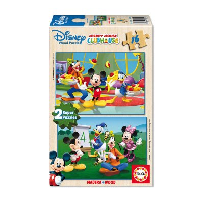 Puzzle madera Mickey Mouse Club House 2x16 pzs 批发