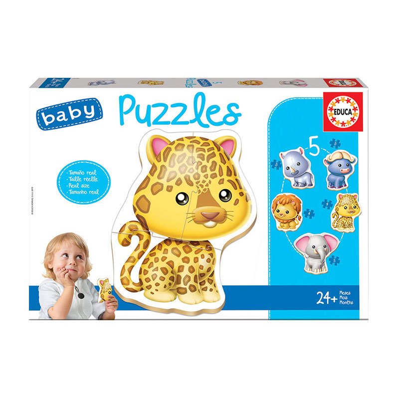 Baby Puzzle Animales salvajes 5x2/5pzs