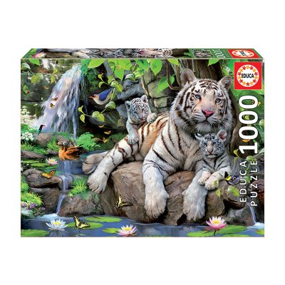 Puzzle Tigres blancos de bengala 1000pzs