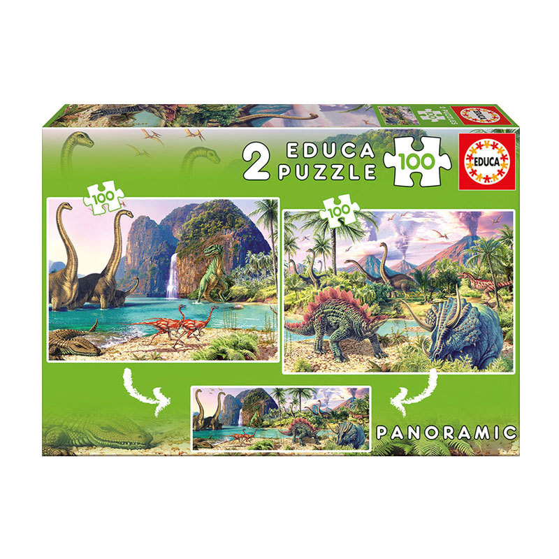 Distribuidor mayorista de Puzzles Dino world 2x100pzs