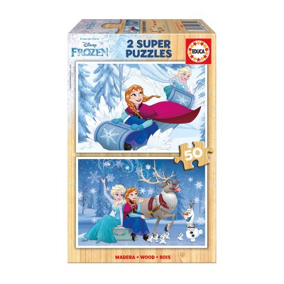 Distribuidor mayorista de Puzzles madera Ana y Elsa Frozen 2x50pzs