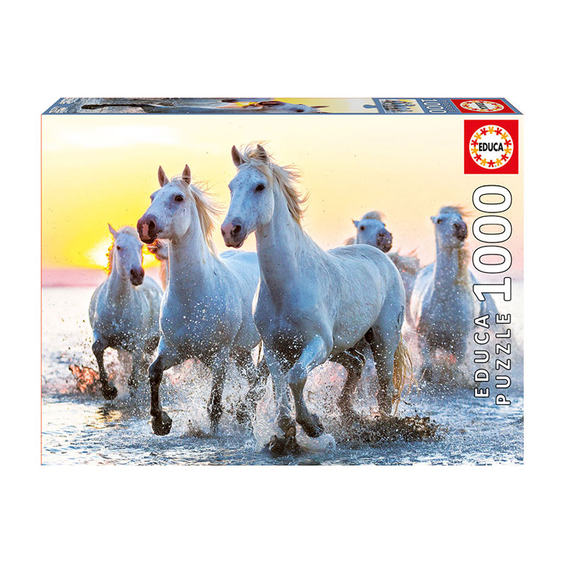 Distribuidor mayorista de Puzzle Caballos blancos al atardecer 1000pzs