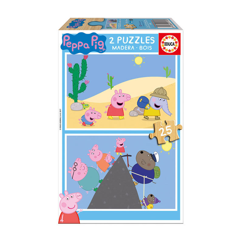 Distribuidor mayorista de Puzzle madera Peppa Pig 2x25 pzs