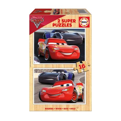 Puzzle madera Cars Disney 2x16 pzs 批发