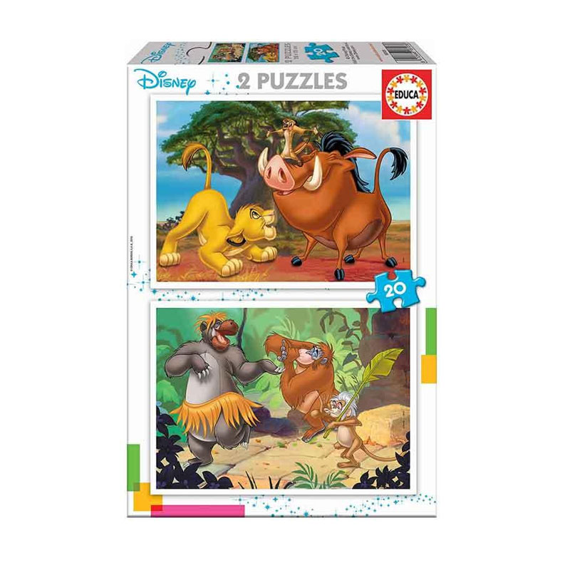 Puzzles Disney Animals 2x20pzs