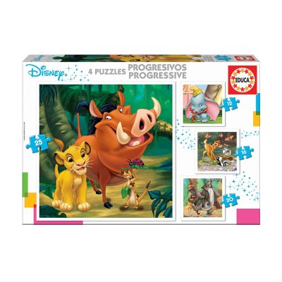 Wholesaler of Puzzles Progresivos Disney Animals 12-16-20-25pzs