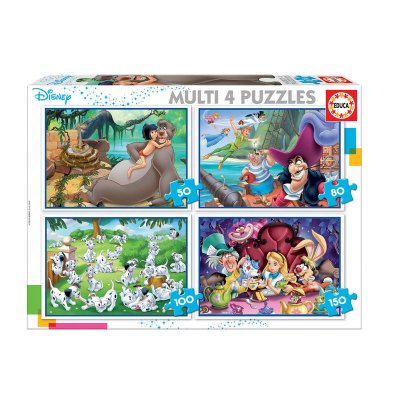 Multi 4 puzzles Clásicos Disney 50-80-100-150pzs