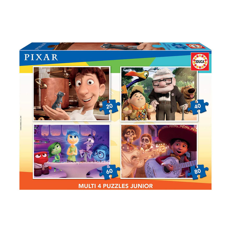 Multi 4 puzzles Junior Pixar 20 40 60 80pzs