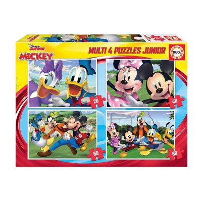 Multi 4 puzzles Mickey & Friends 20-40-60-80pzs