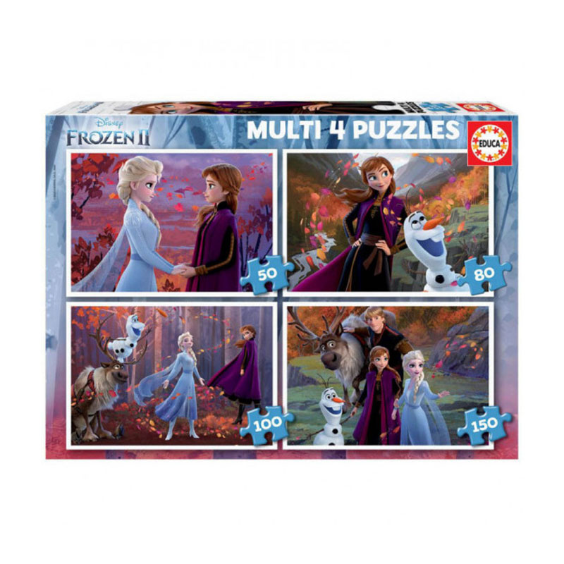 Multi 4 puzzles Frozen II 50-80-100-150pzs