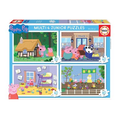 Wholesaler of Multi 4 puzzles Peppa Pig 20-40-60-80pzs