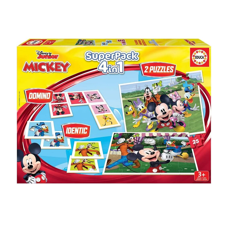 Puzzle Mickey Disney 4 en 1 25 50pzs