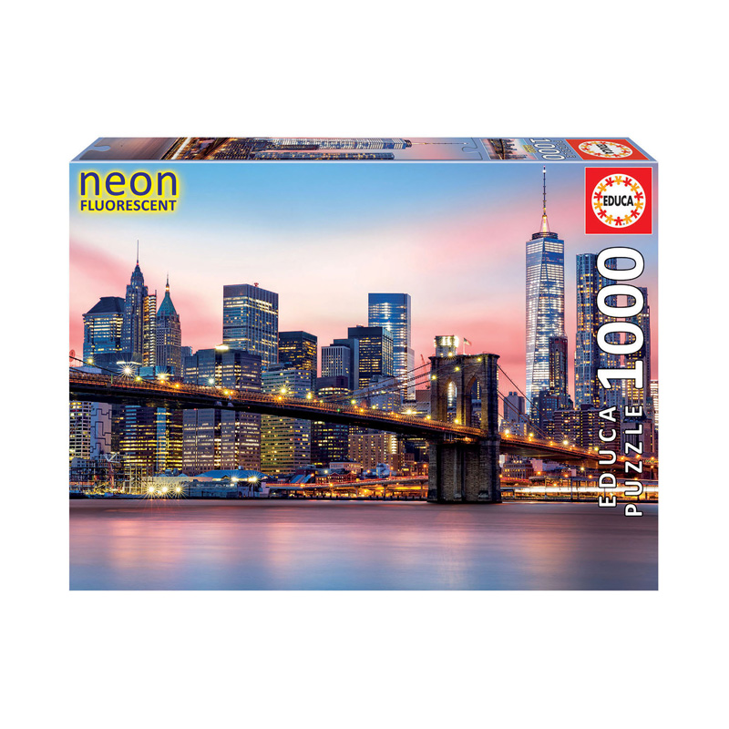 Puzzle Puente de Brooklyn Neon 1000pzs
