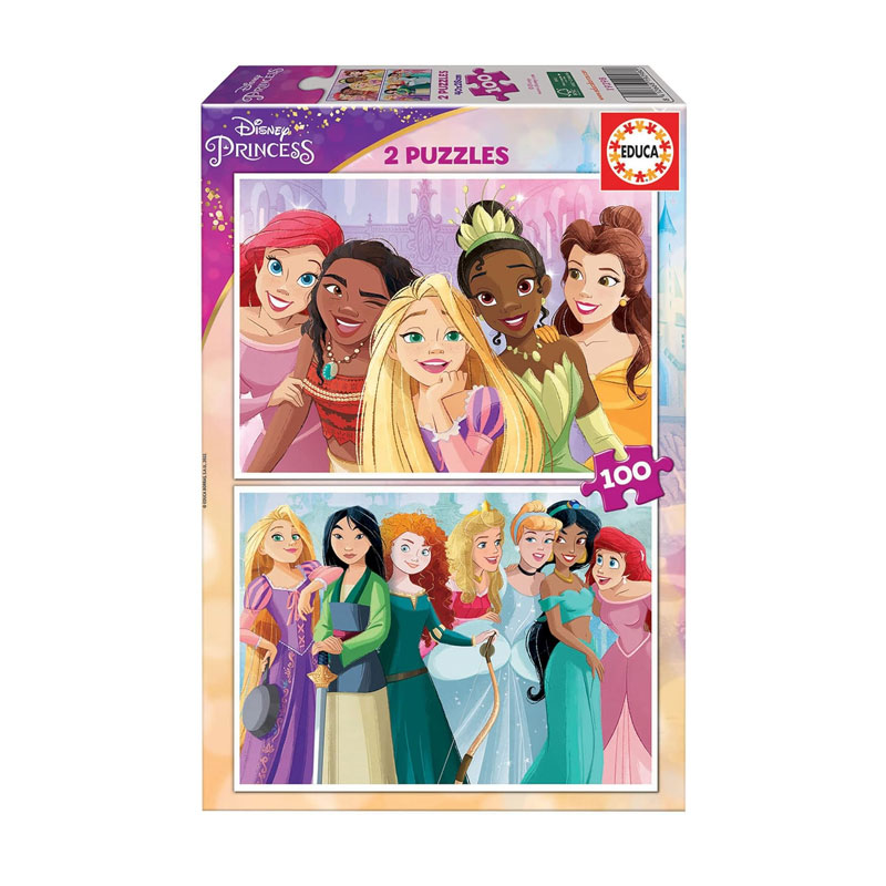 Distribuidor mayorista de Puzzles 2x100pzs Princesas Disney