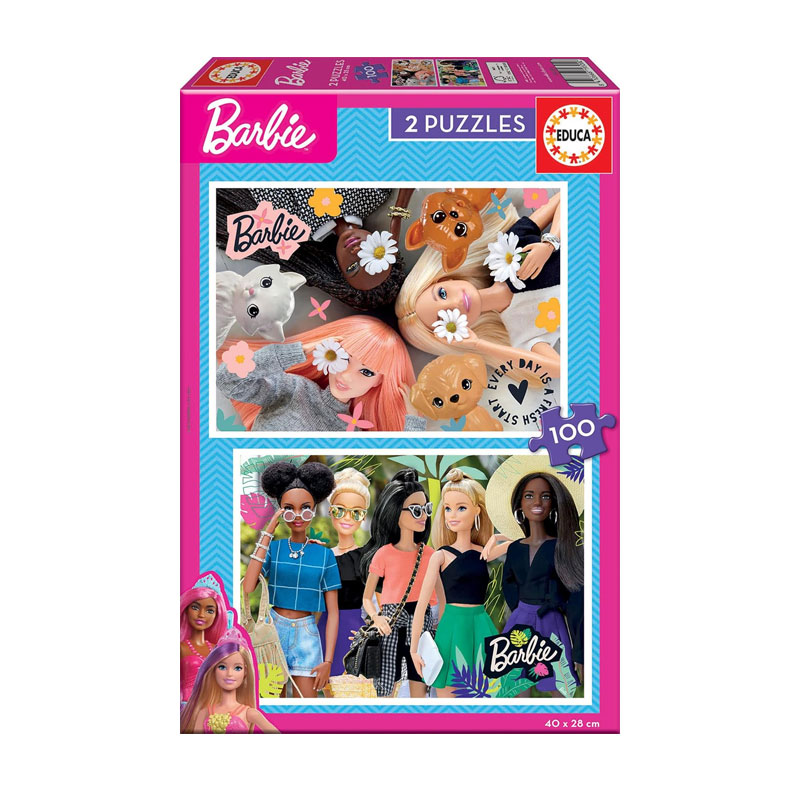 Wholesaler of Puzzles Barbie 2x100pzs