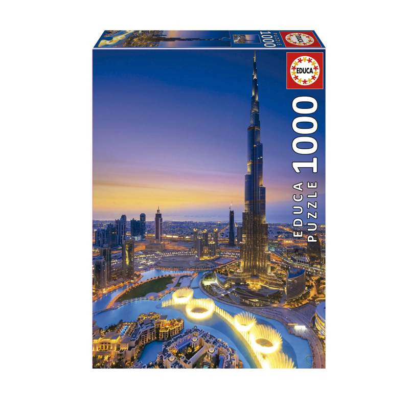 Puzzle Burj Khalifa Emiratos Arabes Unido Neon 1000pzs