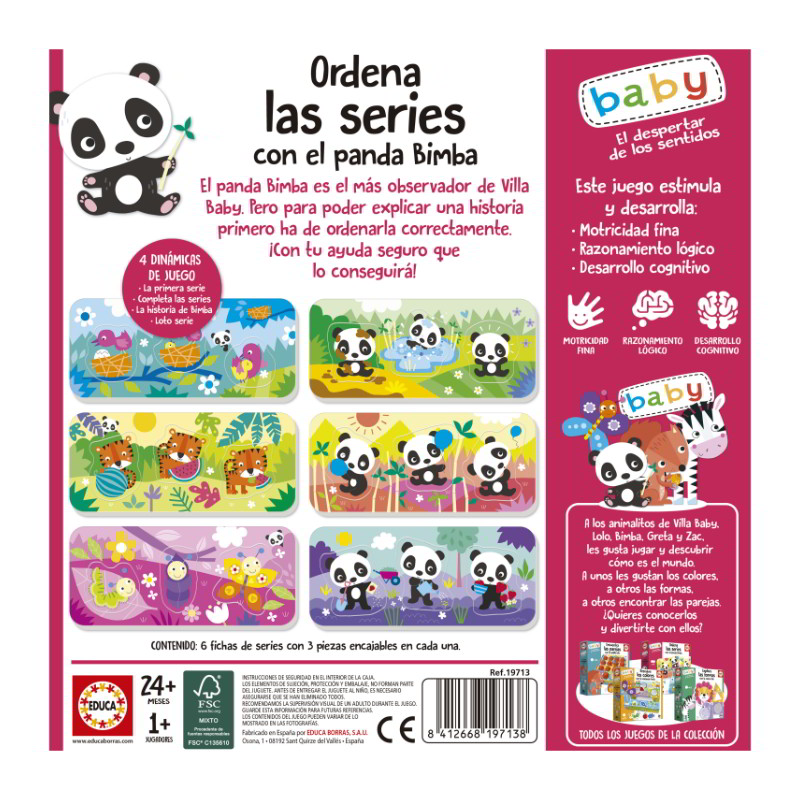 Distribuidor mayorista de Baby Puzzle Ordena las series con el oso panda Bimba
