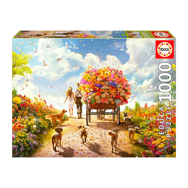 Puzzle Carro de flores 1000pzs
