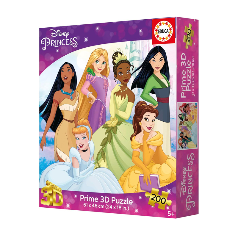 Puzzle 3D Lenticular Princesas Disney 200pzs