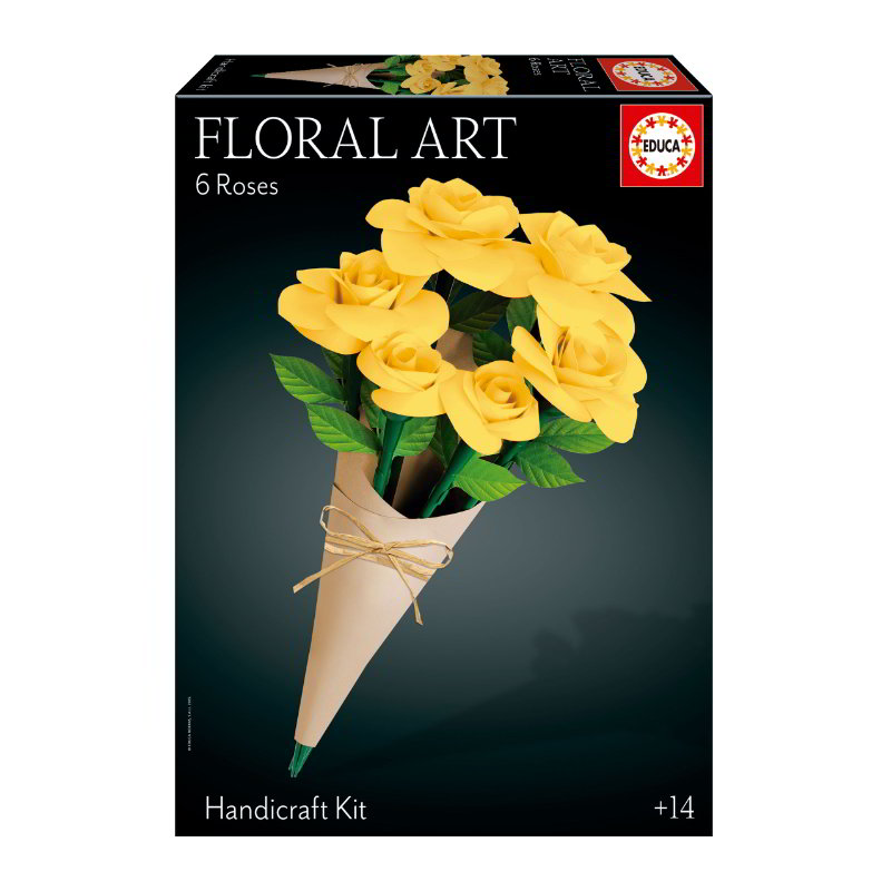 Kit Manualidades Ramo 5 Rosas Amarillas Floral Art