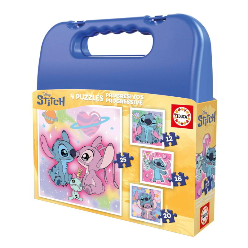 Distribuidor mayorista de Maletín 4 puzzles progresivos Stitch