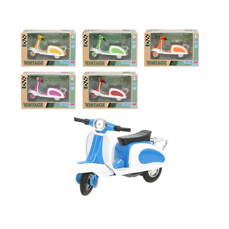 Miniatura moto Vintage Speed & Go - colores aleatorios
