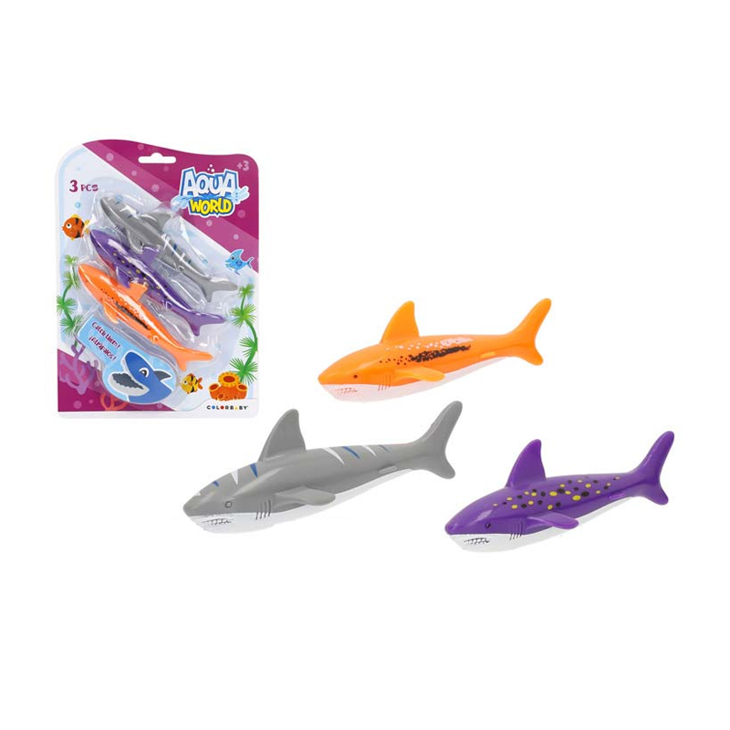 Juego acuático pesca 3 tiburones Aqua World