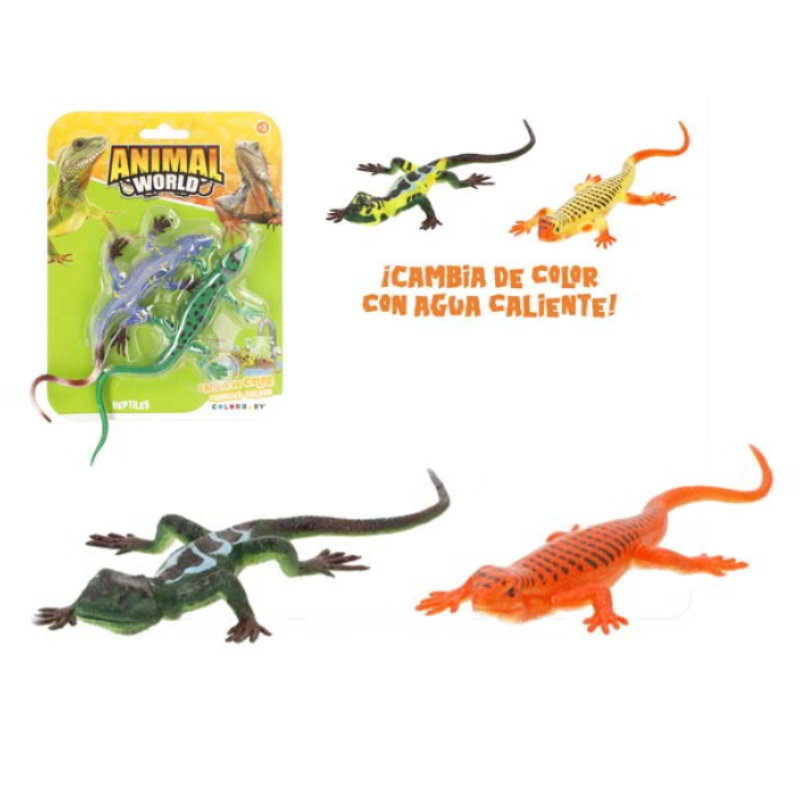 Animal World - Reptiles estirables cambia color - modelos aleatorio
