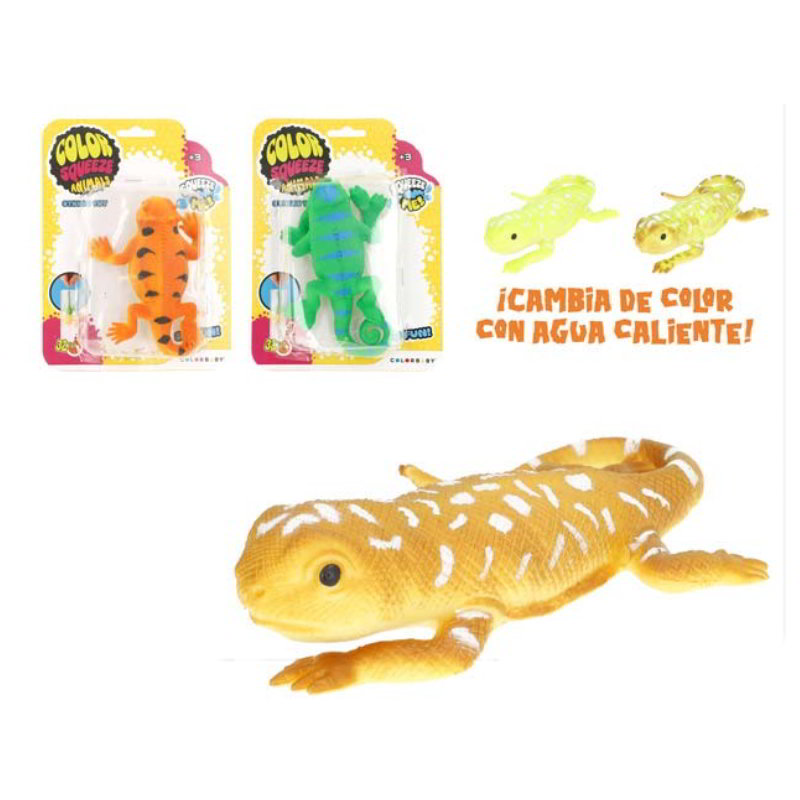 Color Squeeze Animals - Reptil estirable cambia color - color aleatorio