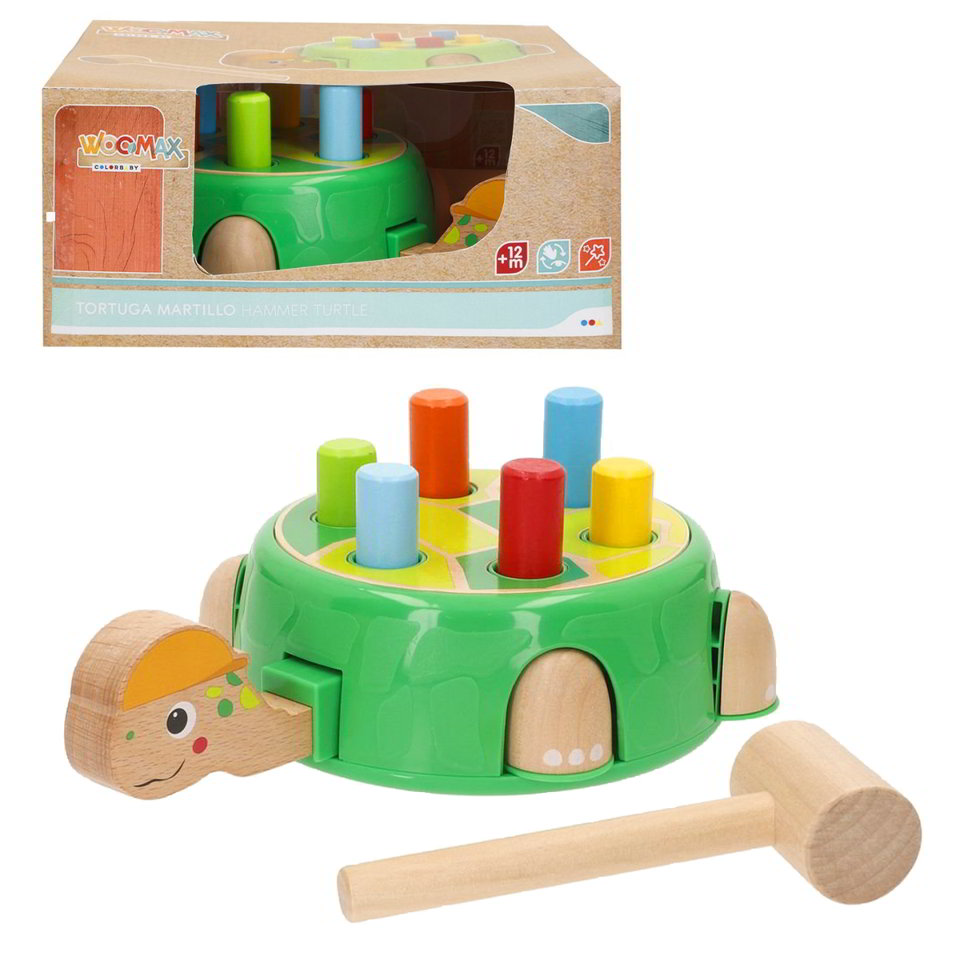 Juego tortuga martillo madera Woomax
