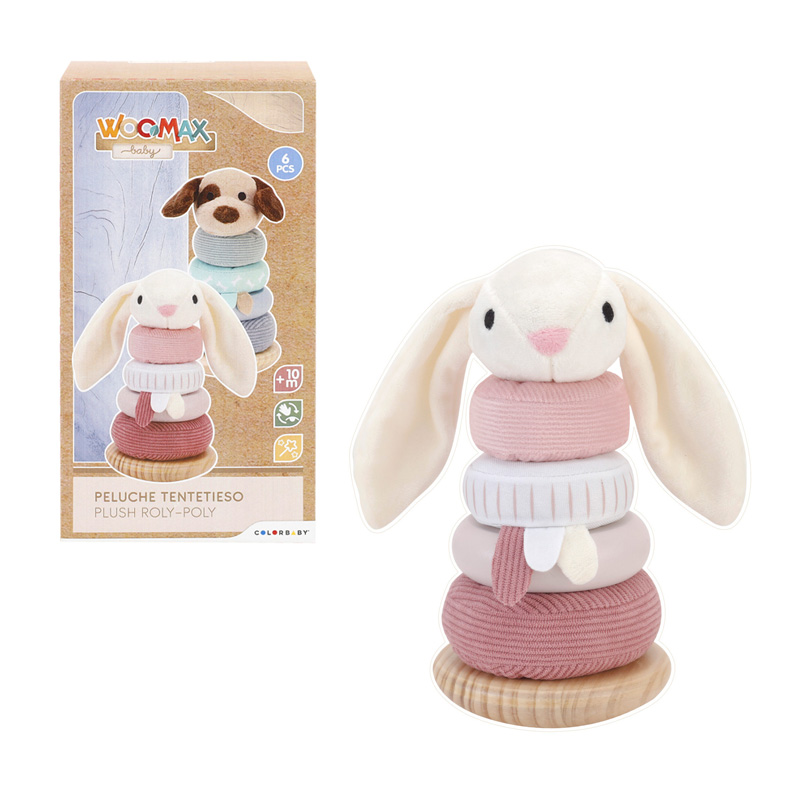 Juguete peluche tentetieso Woomax Baby - Conejo