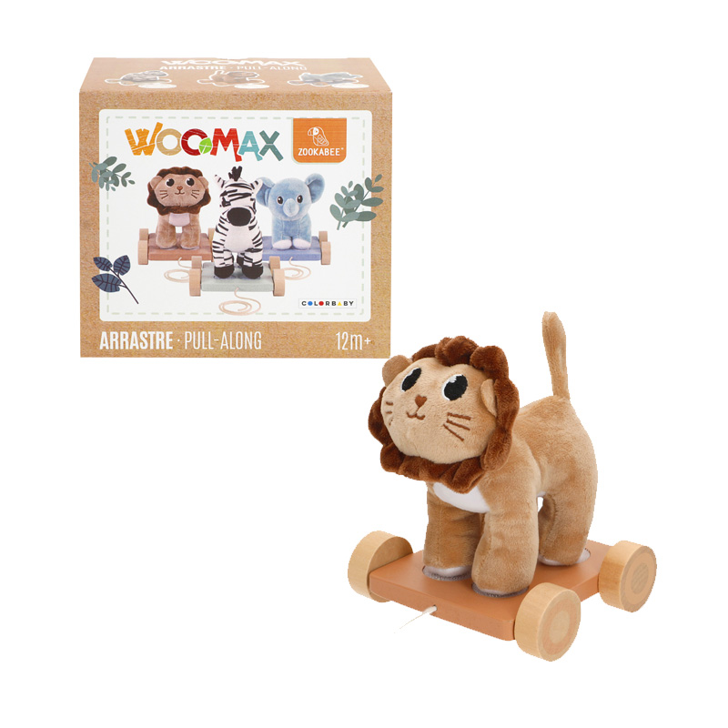 Juguete peluche arrastre Woomax - León