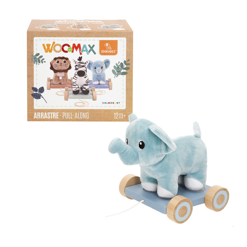 Juguete peluche arrastre Woomax - Elefante