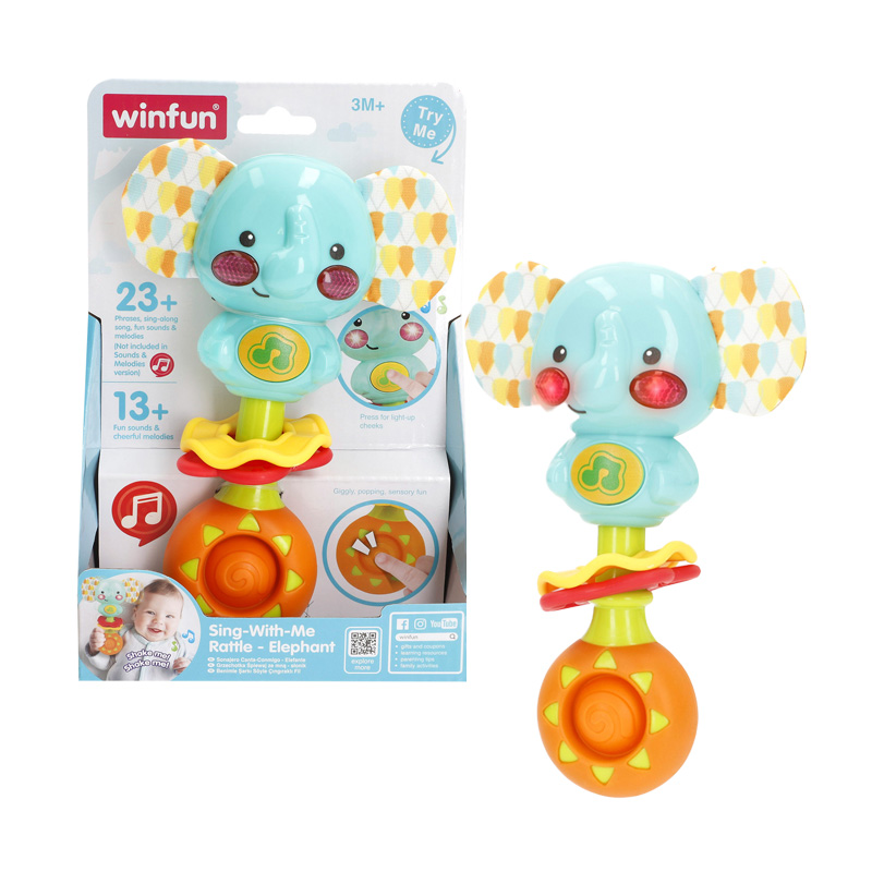 Juguete sonajero c/sonido Elefante Winfun