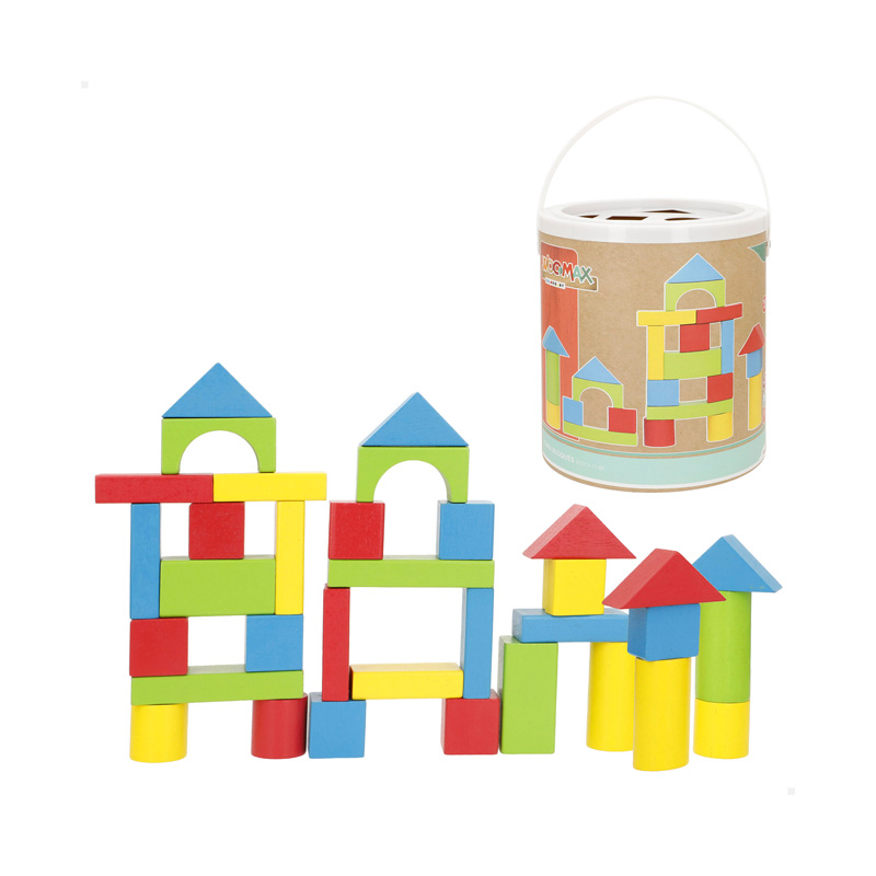Cubo 100 bloques de madera Woomax