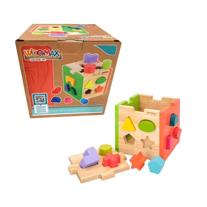 Cubo actividades madera Woomax