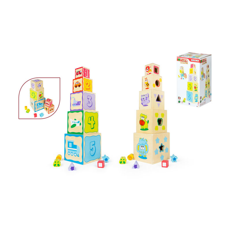 Distribuidor mayorista de Torre cubos madera Play & Learn