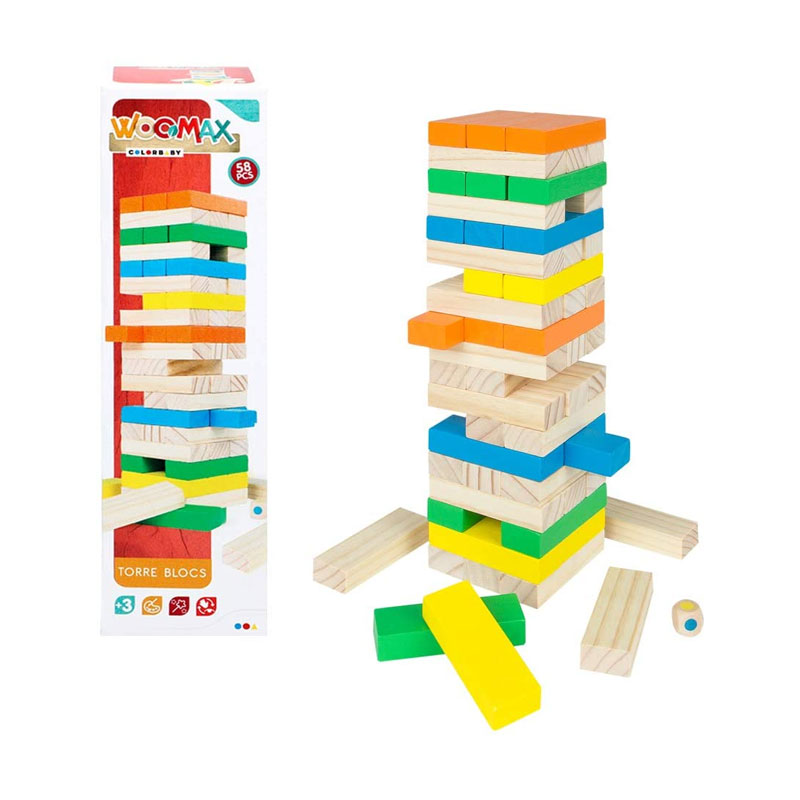 Torre blocs madera 58plz Play & Learn