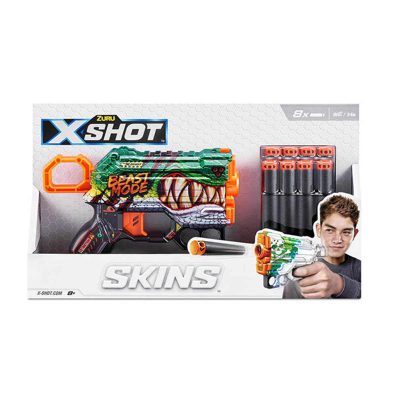 Playset Blaster X Shot Skins Beast Mode - Kilumio