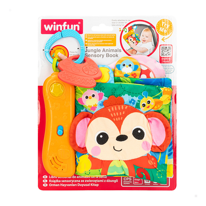 Juguete libro sensorial bebé animales Winfun