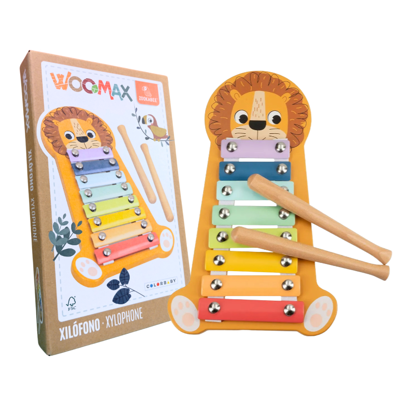 Juguete xilófono león madera Woomax