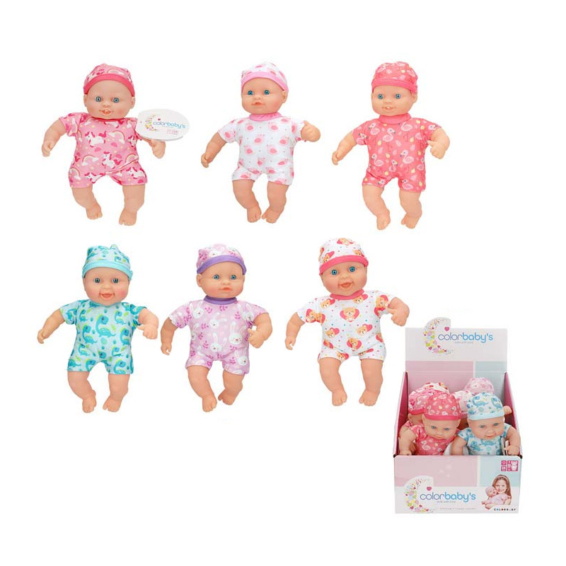 Expositor 6 muñecos bebes 20cm