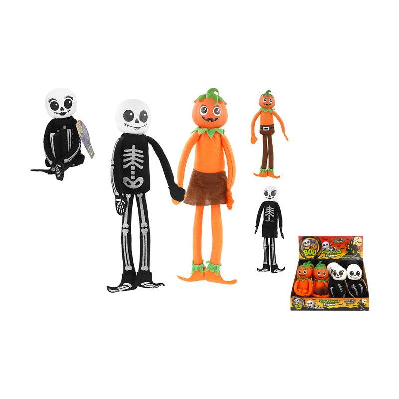 Expositor 12 peluches Calabaza y Esqueleto The Boo Crew 30cm